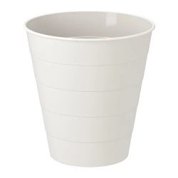 FNISS waste bin, white, 10 L