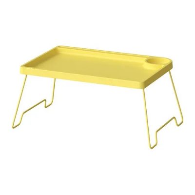 BRUKSVARA bed tray, white/yellow/blue - Image 2