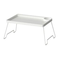 BRUKSVARA bed tray, white/yellow/blue