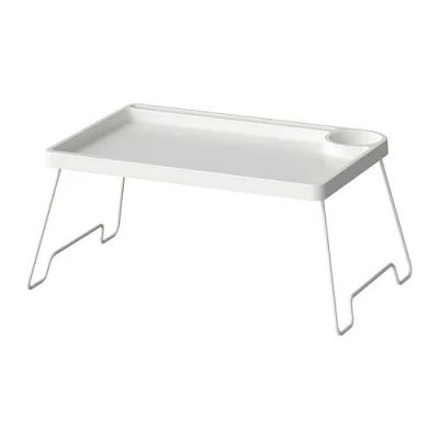 BRUKSVARA bed tray, white/yellow/blue