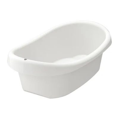 LÄTTSAM baby bath, white/turquoise