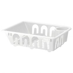 FLUNDRA dish drainer, white