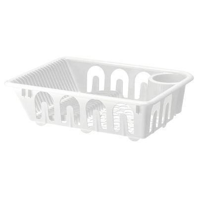 FLUNDRA dish drainer, white